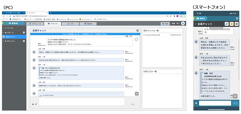 JDL Platform（会社用）チャット