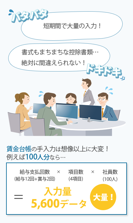 年末調整の入力業務、毎年大変ではありませんか？