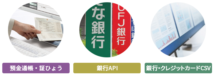 預金通帳・証ひょう 銀行API 銀行・クレジットカードCSV